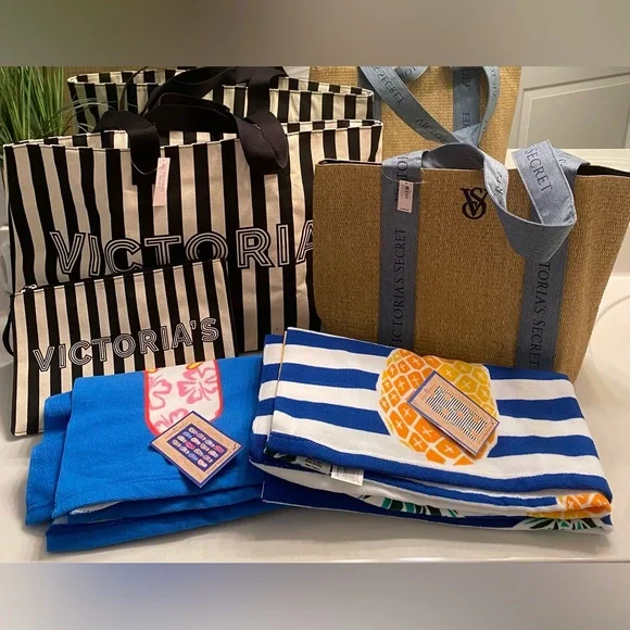 Victoria's Secret Tote and towel bundle - Picture 1 of 10
